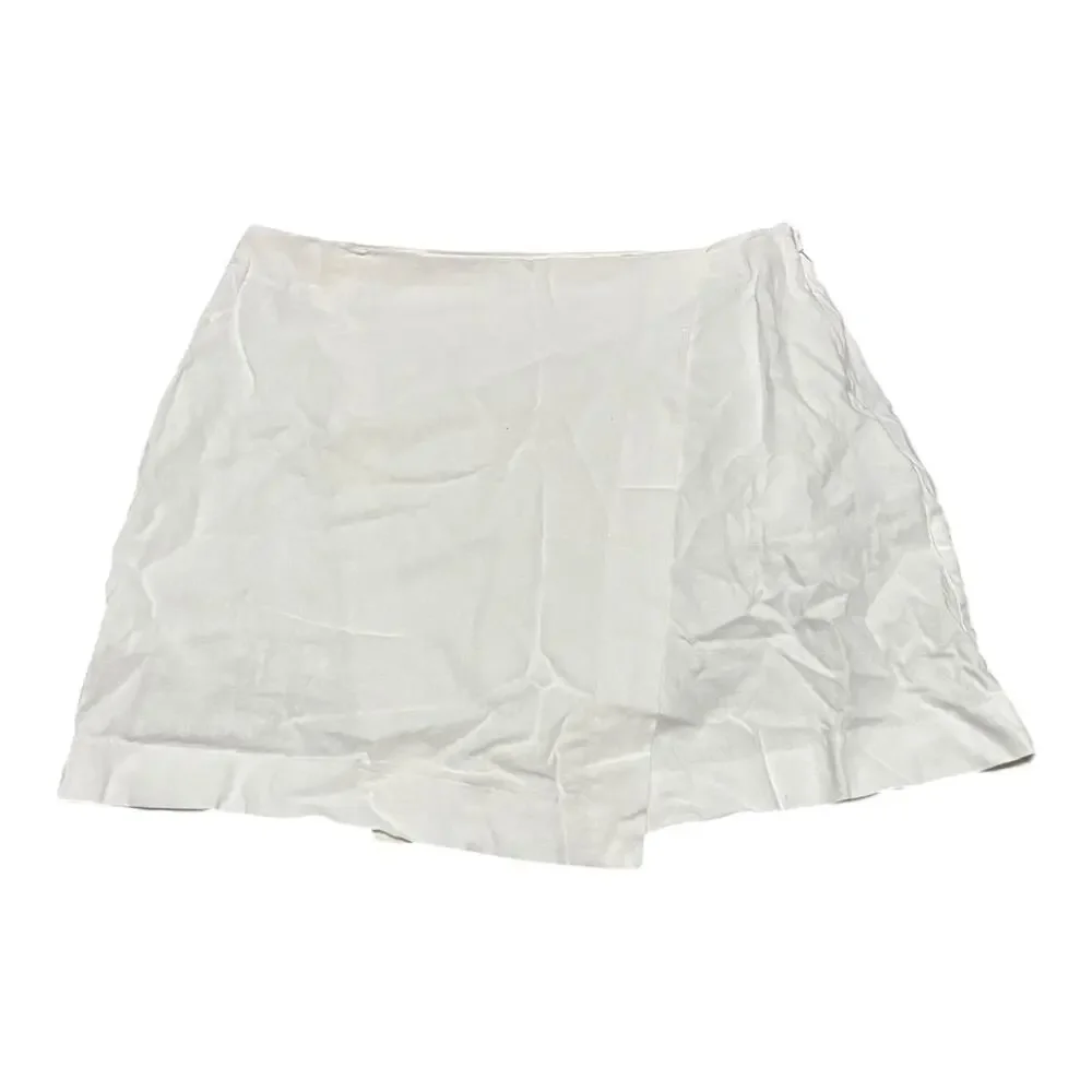 a new day White Linen Blend Skirt Size 12 NWT